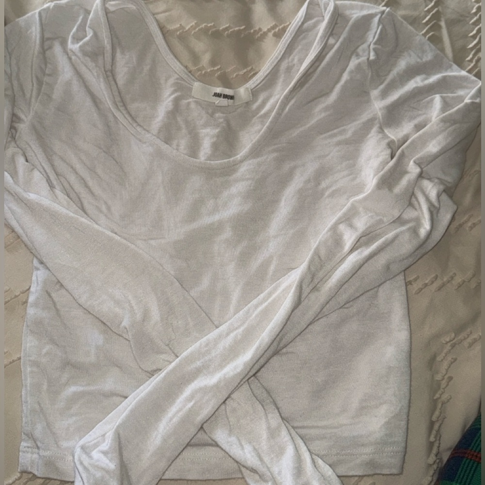 Joah brown scoop neck long sleeve